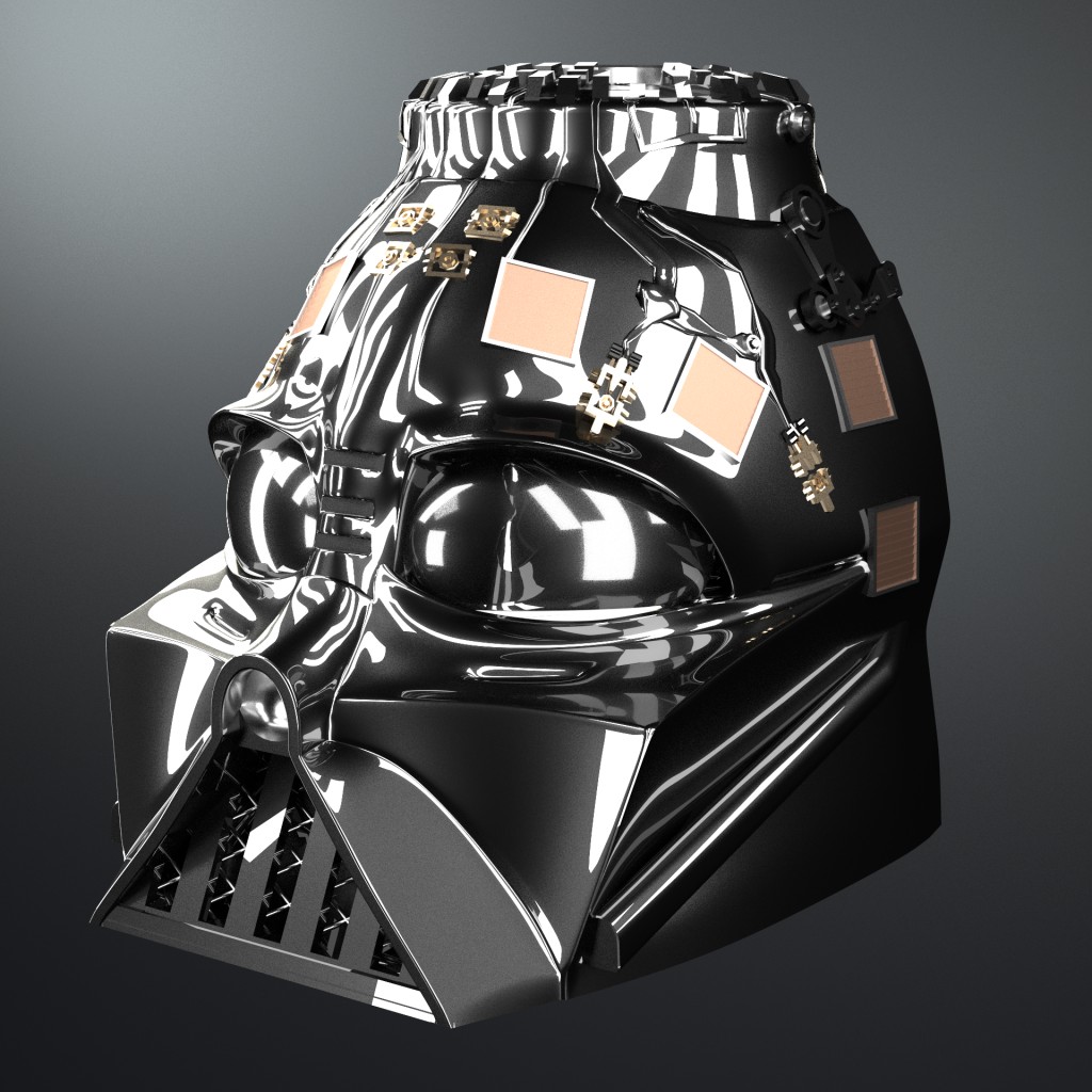 Darth Vader Helmet and Shoulders [High Poly] preview image 3